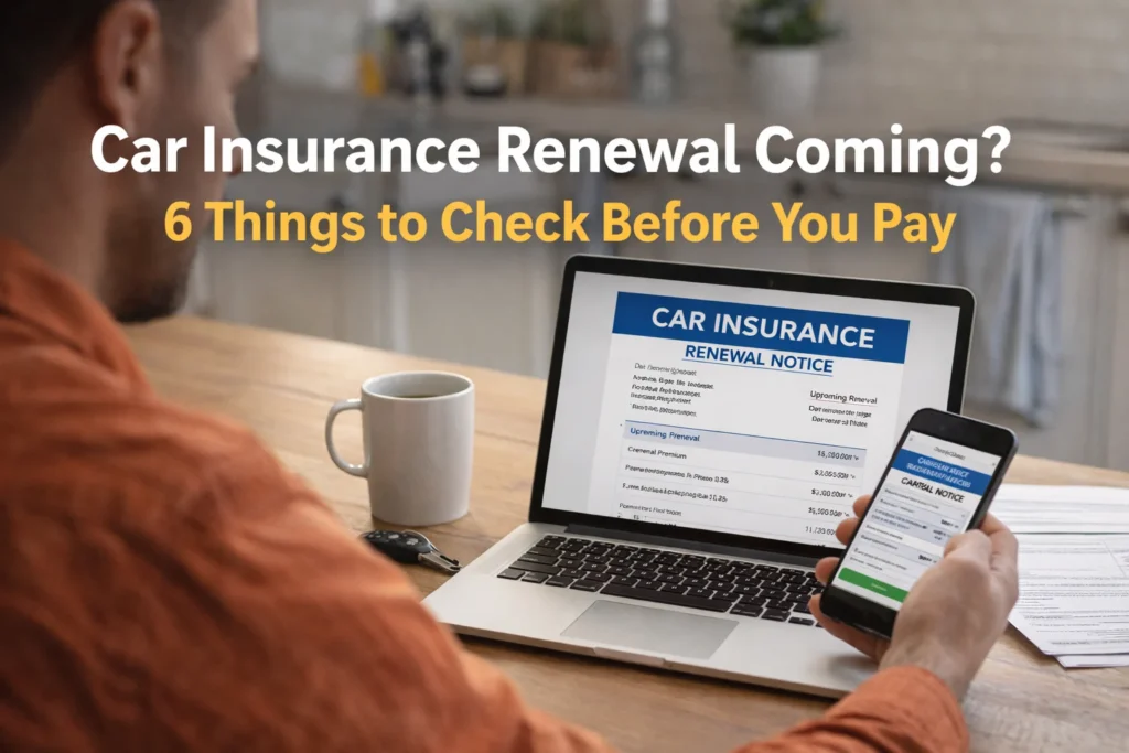 Your Car Insurance Renewal Is Coming — 6 Things to Check Before You Automatically Pay